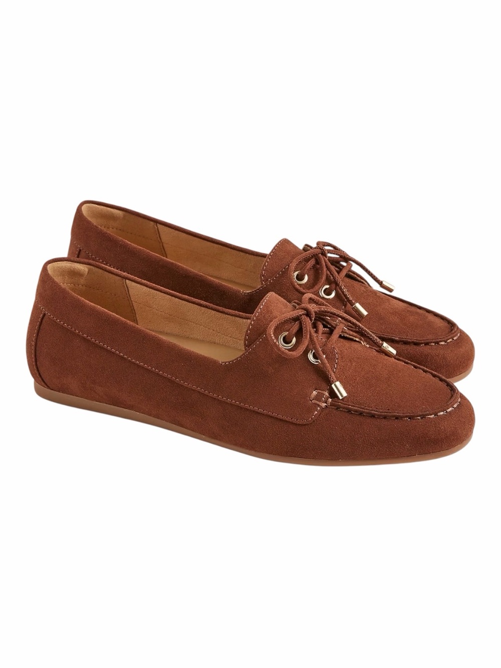 New in Box! J. Crew Boat Shoes in Antique Oak. Size 9.